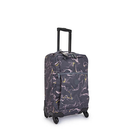 Kipling Darcey Small Printed Carry-On Rolling Bőröndök Kék | HU 1744CT